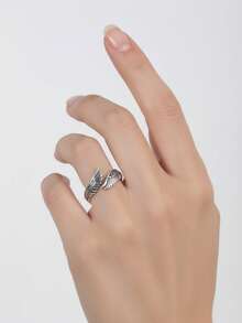 1 pieza Anillo ajustable de plata de ley 925 original con hermosa libélula de circonita para mujeres, niñas y señoras, joyería fina, regalo para citas