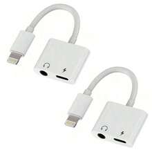 1-3pcs 3.5mm Headphone Jack Adapter Compatible With IPhone, Earphone Adapter, Auxiliary Audio Charging Adapter, Splitter Cable Connector Compatible With IPhone 14/Pro Max/13/Plus/12/11/XS/8/XS 7/6 Series - White - View 8