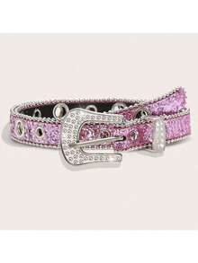 1pc Women's Dopamine Y2K Star Eye Decor Western Style Waist Belt, Suitable For Everyday Use