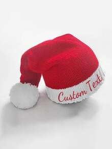Cappello di Babbo Natale personalizzato - Cappello natalizio rosso con personalizzazione del nome di Babbo Natale, cappello di Babbo Natale in poliestere leggero per adulti, festa di Natale, servizi fotografici, regali natalizi personalizzati - cappello con nome facile da indossare, cappello di Natale divertente, celebrazione stagionale, design festivo, cuciture durevoli, accessori per feste, ricercatori di regali, pianificatori di feste, cuciture di alta qualità