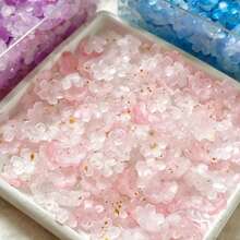 100/150pcs 3D Peach Blossom Sequin Beads, DIY Bracelet Accessories, Shaking Branch Small Flower Jade Hairpin Flower Decor Accessories