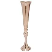 SHIOUCY 6 Stück Metall Trompeten vase, Gold Geblühte Trompetenvase, 13 * 56.5cm Blumenvase für Hochzeitsfeiern Jubiläum Party Zeremonie Heimdekoration - Gold - Übersicht 8