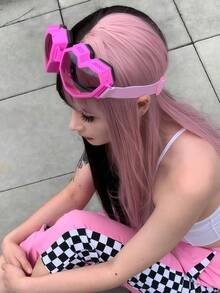 نظارة تزلج كبيرة الحجم بشكل قلب، نظارة تزلج كاجوال شخصية من طراز Y2K، مناسبة لرياضة التزلج والملابس الخريفية والشتوية