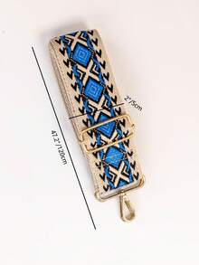 1.5 Inch Jacquard Embroidered Geometric Pattern Bag Strap Gifts For Women Gifts For Men