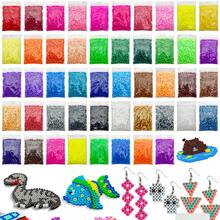 2000 piezas Paquete súper grande de cuentas - Cuentas pequeñas de 2.6 mm, adecuadas para manualidades DIY, cumpleaños, San Valentín, Halloween, decoraciones de fiesta - Compatibles con Perler, cuentas de fusión, hacer slime - Cuentas a granel para manualidades DIY, regalos de fiesta de cumpleaños, proyectos escolares - Cuentas para hacer joyería, materiales para hacer pulseras, kit de fabricación de pulseras, suministros de joyería, cuentas para hacer pulseras, accesorios de joyería