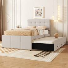 Bed Bases & Foundations - Beige + Linen + 90cm*200cm - View 5