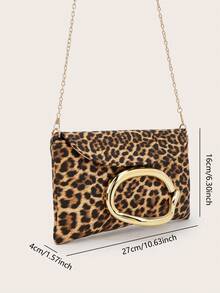 Túi cầm tay nắp gập thời trang họa tiết da báo dung tích lớn dành cho phái đẹp khi đi làm hàng ngày hoặc hẹn hò, dự tiệc, đám cưới, dạ hội, tiệc tối/tiệc, kết hợp với váy cưới, váy trang trọng, váy dạ hội, váy sinh nhật, túi họa tiết da báo dành cho phái nữ, sự trở lại của họa tiết da báo - màu nâu - Xem 8