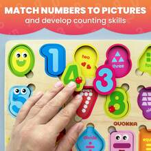 QUOKKA Wooden Puzzles For Toddlers Ages 1-3 –  Educational Wooden Toys For Kids Ages 3-5 - Animal Sea, Bugs And Birds  Learning Toy For Kids - 數位 - 查看 4