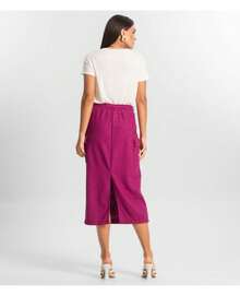 Saia Feminina Midi Endless Roxo - Roxo - Visão 3