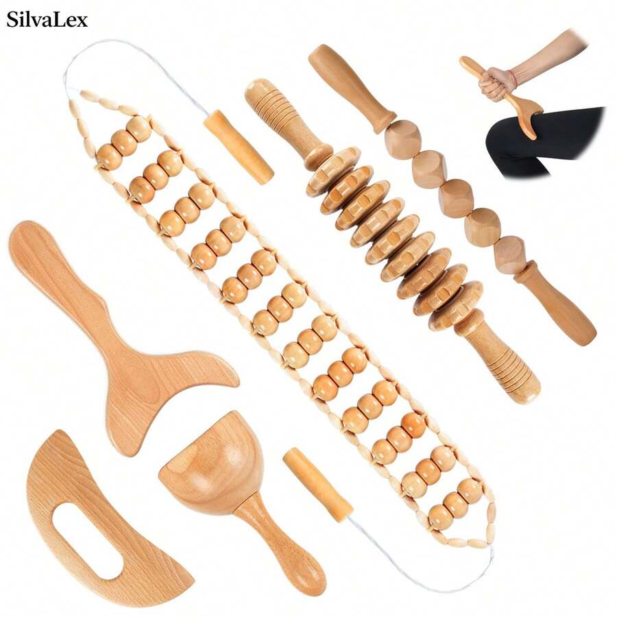 SilvaLex 木制按摩器、全身按摩器、手部按摩器、腿部按摩器、肩部按摩器、肩颈按摩器、面部按摩器、背部按摩器、腰部按摩器、全身肌肉按摩器