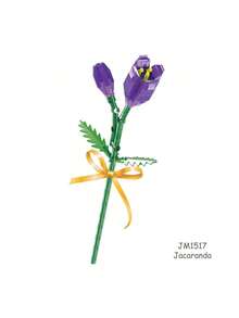 1 Flower Building Bricks, DIY Flower Series Building Blocks, Sunflower, Bella Flower,Carnation,Kapok,Africa Daisy, Artificial Flower, Home Decoration,Desktop Decoration,Pressure Relief Activities, Birthday Gift,A Set Of 10 With 1000+ Pcs Particles.