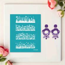 Stensil Sablon Tanah Liat Polimer dengan Pola Geometris/Kepingan Salju/Balon Udara Panas/Kucing Lucu, Cocok untuk Produksi Tanah Liat Polimer, Stensil Sablon Tanah Liat - MultiWarna - View 32