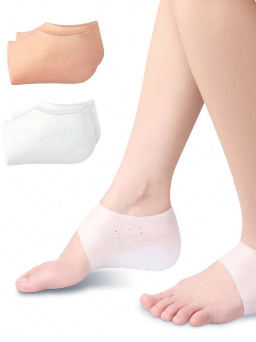 Plantillas de silicona para aumentar la altura - Invisibles, cojín suave y amortiguador, plantillas de confort biónico, plantillas medias para hombres y mujeres en negro, plantillas medias de talón de silicona el viernes