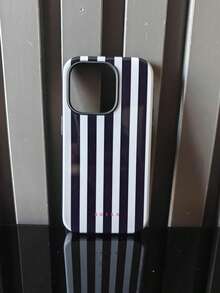 Prophecy BURGA  Case |   Black & Beige Stripe Protective Cover For  17 - 11 Pro Max |   High Quality |   Teenage Girl GiftSuitable For  17 Air - Trắng 1 - Xem 3