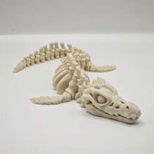 逼真的沧龙骨骼复制品，用于水族馆装饰 - 大型恐龙化石模型，带有白色鳍和尾巴，用于鱼缸装饰、海洋爬行动物展示、古生物学主题礼物，适合收藏家和水族馆爱好者（适合鱼类）