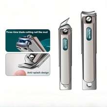 Sunlum 防溅指甲钳 1/2 件装，专业修甲修脚套装，适用于厚指甲和嵌甲，锋利不锈钢脚趾甲钳，男女通用