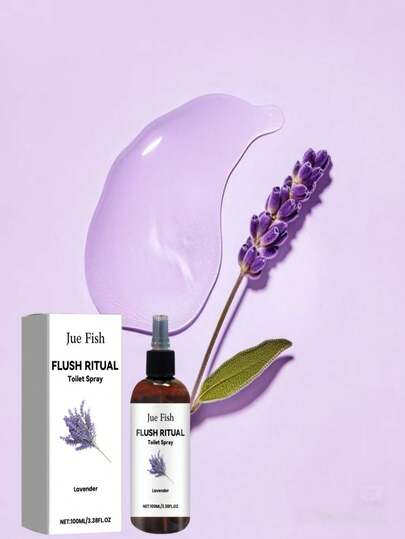 Jue-Fish Fragrant & Fresh Toilet Spray, Indoor Odor Eliminator With Lavender Scent, Long-Lasting Freshness