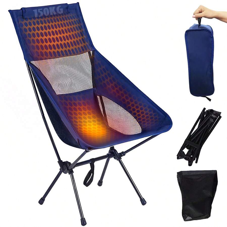 Folding Chairs - Navy Blue - View 1
