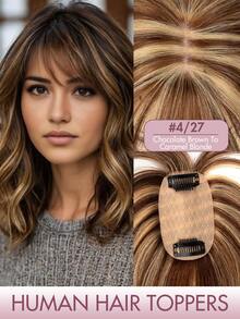 5*9cm Elegant Women's Bangs Hairpiece, Made Of Real Human Hair, Soft & Comfortable Texture, High Quality, More Realistic Appearance, 20pcs/Pack, 8inch-14inch Christmas Edition