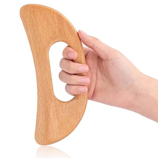 1 Stück Holz Cellulite Massagegerät Körper Guasha Tool Lymphdrainage Massagegerät Muskel Kratzer Rücken Massagegerät zur Muskelermüdungslinderung, einfaches Kratzbrett für Beine, Rücken und den ganzen Körper