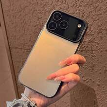Funda de teléfono sencilla y lujosa, material PET+TPU con función de protección a prueba de golpes, Compatible con iPhone 17, 17air, 17promax, 17pro, 16, 16pro, 16promax, 16plus, 15, 15promax, 15pro, 15plus, 14, 14pro, 14promax, 14plus, 13, 13pro, 13promax, 12, 12promax, 12pro, 11, 11prom ax, 11 Pro - CY negro transparente - Ver 1