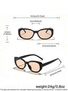 2 pezzi occhiali ovali retrò alla moda per ragazzi di età compresa tra 12-16 anni, realizzati in acrilico, adatti per uscite estive e abbinamento con gli outfit - Multicolore - Visualizzare 8