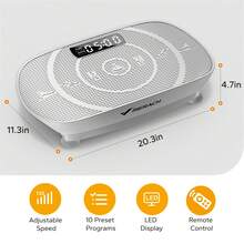 MERACH Máquina de ejercicios con placa vibratoria, equipo de entrenamiento de Body completo para mujeres, con Bluetooth y pedal de silicona, placa vibratoria con modo automático, plataforma de fitness vibratoria para el hogar - Tipo de Enchufe A USA (110-127V) - Ver 8