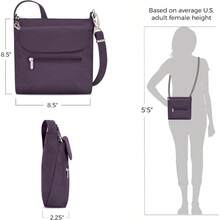 42459150 Women's AntiTheft Classic Mini Shoulder Bag Sling Tote Purple One Size