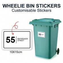 Customized Trash Can Stickers, Personalized Address Labels, Use House Number And Street Name Stickers To Personalize Your Trash Can, Customized House Number Address Label Stickers For Trash Cans - Multicolor - View 2