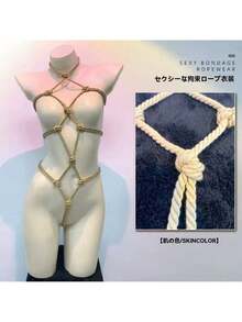 Sexy Bondage And Restraint Open String Clothing Set No Need To Take Off Hot See-Through Temptation Sexy Underwear Set - Đen [Gói] Có thể điều chỉnh - Xem 1