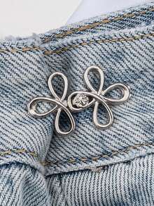 Adjustable Lucky Knot Denim Belt - Seamless Buckle, Reusable Metal Waist Adjuster, Multiple Colors Available, Cheongsam Buckle, Easily Solves Loose Waist Issue For Jeans And Casual Pants, Suitable For All Ages And Genders, The Ideal Choice For Fashion Enthusiasts Seeking Easy Waist Adjustment. - Multicolor - View 6