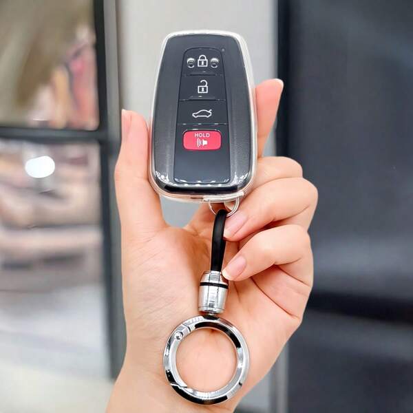 غطاء واقي لمفتاح السيارة من مادة TPU الناعمة والشفافة، إكسسوارات السيارة ل- تويوتا بريوس وكامري وكورولا وCHR وبرادو 2018-2022