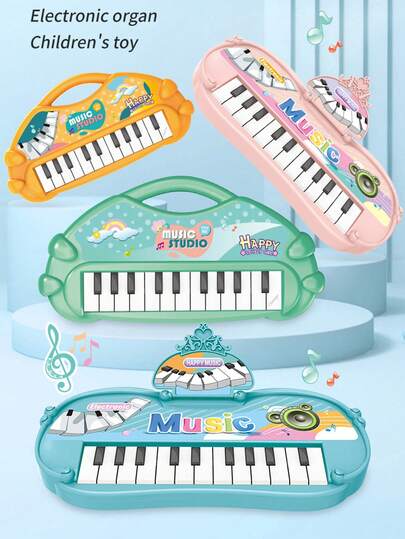 1 Paquete de Piano Electrónico, Juguete de Teclado con Música y Luces para Niños, Piano Miniatura de Aprendizaje Temprano - 13 Teclas, Juguete de Piano y Música para Niños Principiantes como Regalo