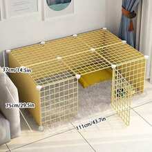 Indoor Cat Cage, Home Use Cat Protective Fence, Suitable For Ragdoll, British Shorthair, Blue Cat, Pet Cage - Yellow - View 1