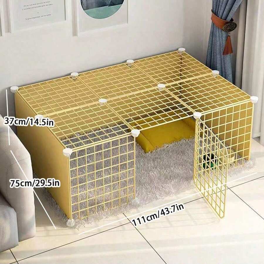 Indoor Cat Cage, Home Use Cat Protective Fence, Suitable For Ragdoll, British Shorthair, Blue Cat, Pet Cage - Yellow - View 1