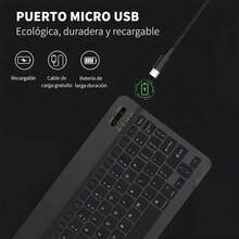 Teclado inalámbrico ultradelgado para computadoras portátiles - portátil, recargable, diseño de carga usb - C ergonómico, muy adecuado para oficinas, viajes y uso doméstico, accesorios de espacio de trabajo doméstico | Teclado | Diseño compacto, teclado inalámbrico para computadoras portátiles - Azul - Ver 4
