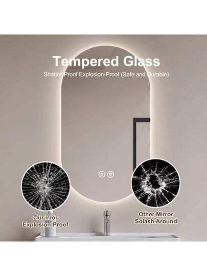 60 90 Cm Slimme LED Touch Anti Fog Wand Spiegel Bathroom Hair Salon view 6