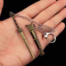 Mini Metal Sword Set Keychain Accessories, Vintage Toy Pendant Collection, Military Theme, Durable Metal Structure, Suitable For Game & Anime Fans, Teenagers (7-14 Years Old) - Multicolor - View 16