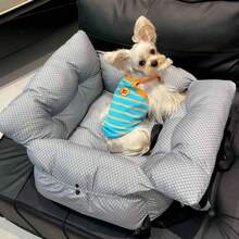 HAZOOWILL Asiento de coche para transportar mascotas, cama de viaje portátil y cálida para perros y gatos de menos de 11 kg con arnés de ajustable, asa y correa para el hombro, se adapta a los asientos delanteros/traseros del coche y al interior, regalo de Navidad para invierno/otoño