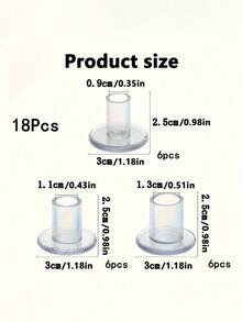 6/12/18pcs Transparent High Heel Protectors, Women's Anti-Slip Quiet Heel Covers, High Heel Protectors, Soft Heel Sleeves, Suitable For Walking On Uneven Grass Or Ground, 3 Sizes, Anti-Slip Heel Covers, Fit For Women's Wedding Shoes, Prevent Heels From Getting Caught In Grass.,Shoe,Spring Summer Picks,Brides Maid Gifts,Room,Bedroom Decor,Beach,Travel,For Men,For Women,Vacation,Cute Stuff - Multicolor - View 8