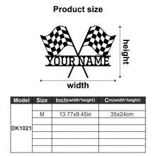 1pc Customized Racing Flag Metal Wall Decor - Personalized Name Racing Flag Metal Plaque - Customized Start And Finish Line Signs, Racing Driver Name Metal Signs, Checkered Flag Racing Club Logo, Race Decoration, Racing Sports Wall Decor - Multicolor - View 37