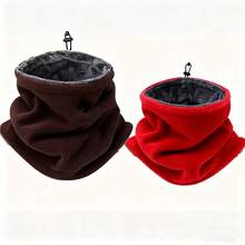 وشاح رقبة شتوي دافئ سميك مبطن حراريًا للجنسين - قناع وشاح للوجه - قابل للتنفس مقاوم للرياح ناعم مبطن بالفرو متعدد الوظائف للرجال والنساء للأنشطة الخارجية ركوب الدراجات والتزلج والدراجات النارية والتخييم والجري والاستخدام اليومي في الطقس البارد - ملحقات رقبة فاخرة وأنيقة - متعدد الألوان - مشاهدة 5