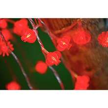 13ft/4M 40 LED Red Lanterns String Lights Battery Operated Fairy String Lights For Wedding Chinese New Year Spring Festival Party Decoration Christmas. - 紅色 - 查看 6