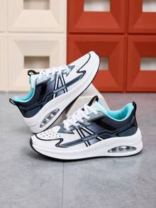 Zapatillas deportivas minimalistas, ligeras y versátiles de mujer con estilo coreano casual, con cojín de aire, malla transpirable y cómoda, con cordones