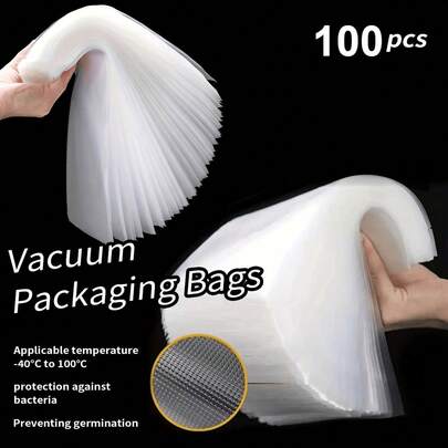 RAF 100pcs/50pcs/10pcs - Vacuum Food Storage Bags - Household Kitchen Food Vacuum Sealer Bags, Food Vacuum Bags, Airtight Vacuum Bags, Suitable For Refrigeration, Freezing And Microwave Heating, Compatible With Various Vacuum Sealers. Winter Special Offer, Holiday Gift Recommendation