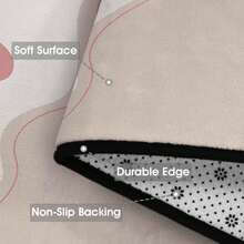 1Pc Elegant Geometric Area Rugs - Non-Slip Backing, Lightweight & Durable Polyester, Machine Washable For Living Room, Bedroom, Office - Pink & Beige Home Decor Rugs, Rugs For Living Room - Kiểu 1 - Xem 10