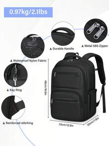 NEWHEY Laptop Backpack Waterproof Large Capacity 15.6 Inch Computers USB Port For Men Travel Backpack Outdoor Lightweight Work School Water Resistant Waterproof Backpack Laptop