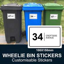 Customized Trash Can Stickers, Personalized Address Labels, Use House Number And Street Name Stickers To Personalize Your Trash Can, Customized House Number Address Label Stickers For Trash Cans - Multicolor - View 5