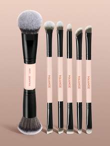 MAANGE 1pc/2pcs/3pcs6pcs/7pcs Professional Dual-Head Facial Makeup Brush,Soft To Touch,Multifunctional Makeup Tool,With Paper Box,Contain Powder Brush,Blush Brush,Concealer Brush,Smudge Brush,Foundation Brush,Contour Brush,Blending Brush,Gentle On Skin,Suitable For All Skin Types,For Perfect For Daily Use And Travel,Gift For Women & Girl,Foundation Brush,Concealer Brush,Blush Brush,Contour Brush,Blush Brush,Bronzer Brush,Powder Brush,Foundation Brush,Blush Brush,Giveaways - Multicolor - View 4