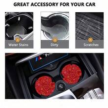 2 pezzi Sottobicchieri portabicchieri per auto, antishock, universali, di moda, accessori per interni auto, regalo per feste